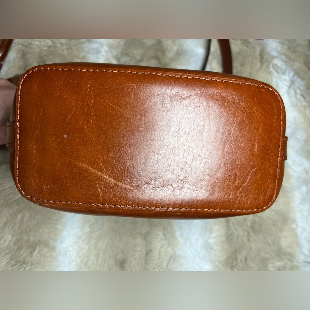 Patricia Nash Voletta Tooled Leather Floral Crossbody Brown Tassel Bag - Picture 9 of 10